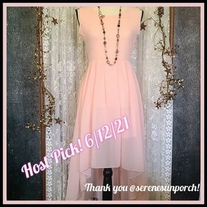 Bie Xiu Pink High Low Dress